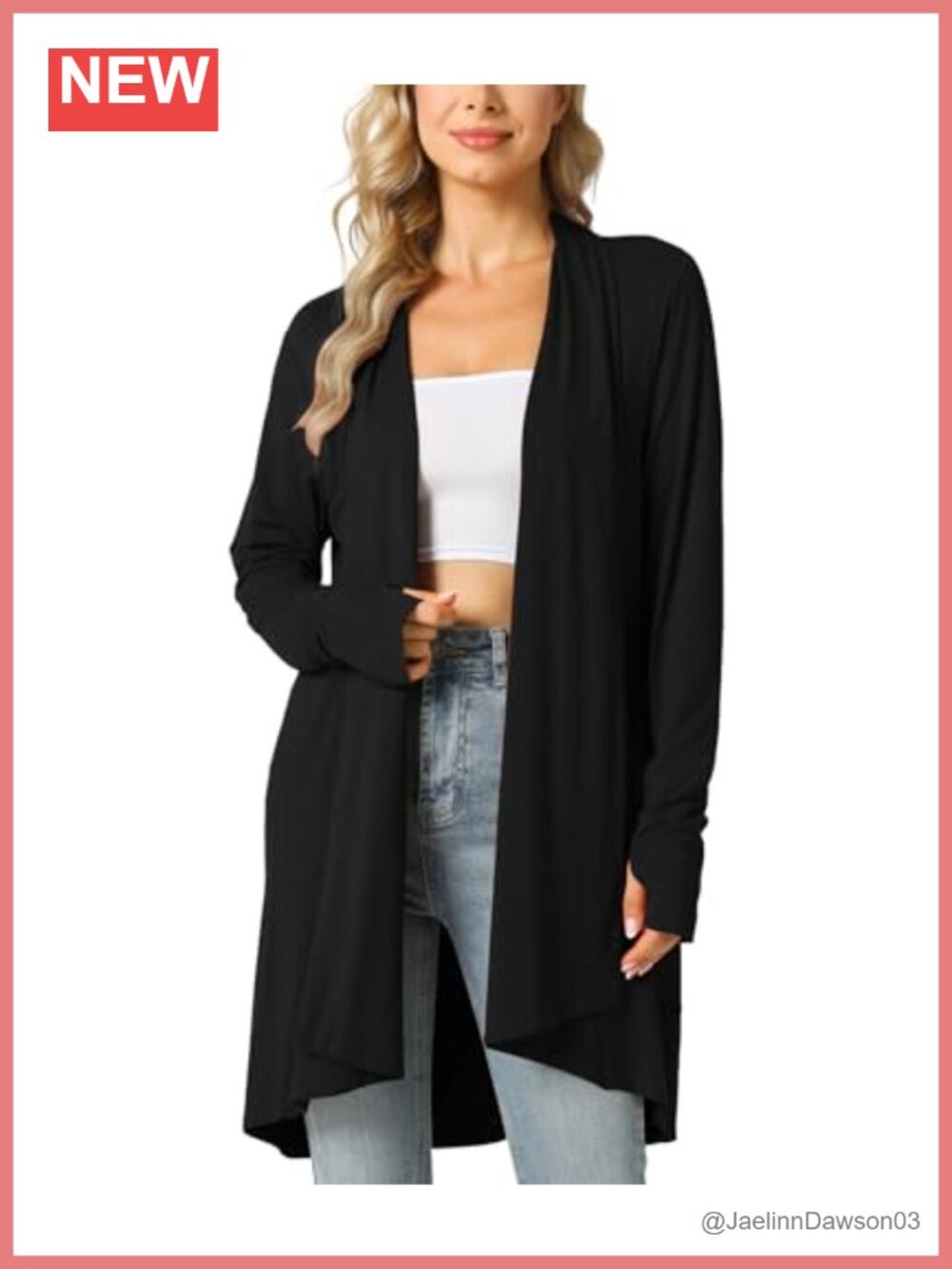 Draped Open Front Cardigan Lightweight Bamboo Viscose Jersey